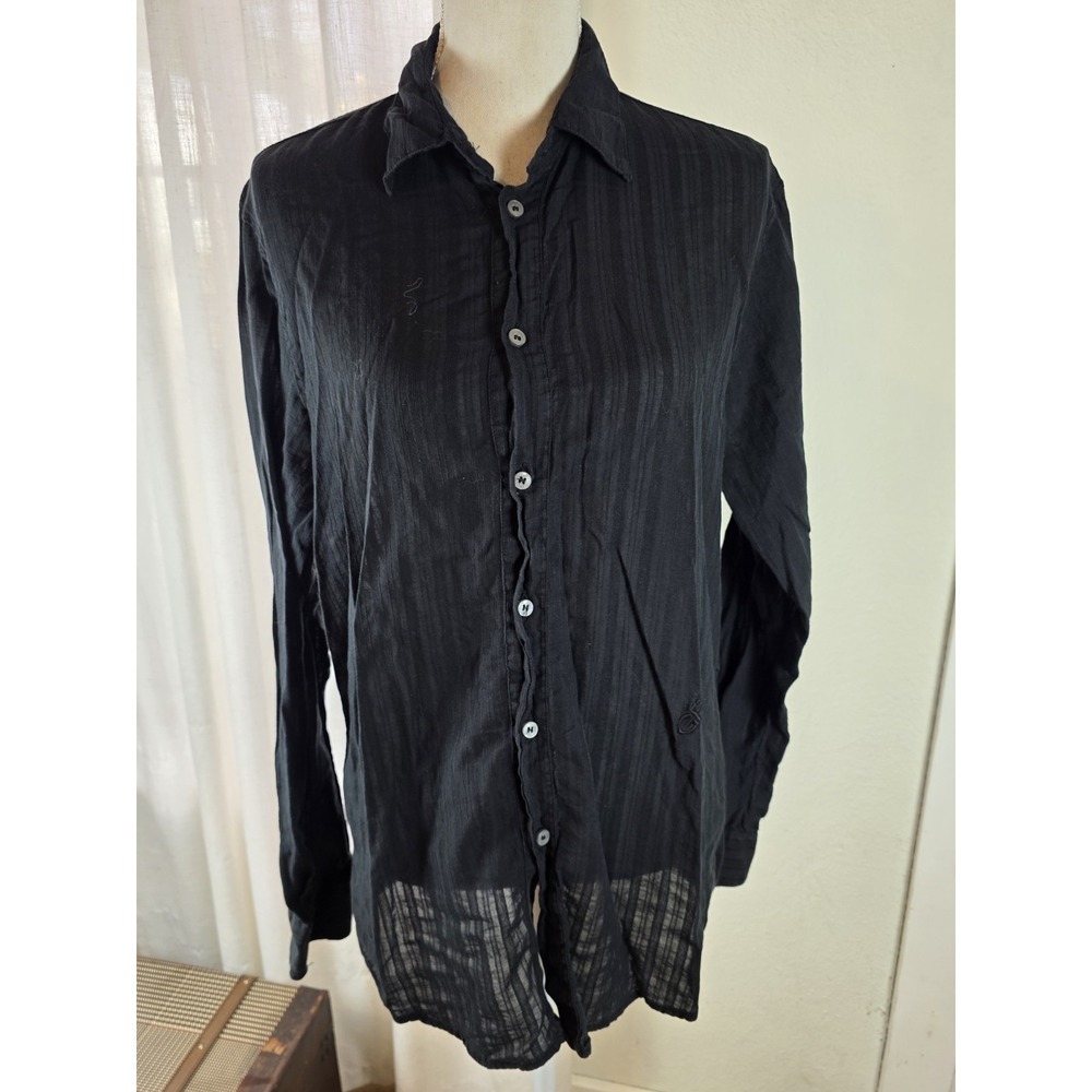GF Ferre Blouse Size Large Button Up Long Sleeve Vintage Designer